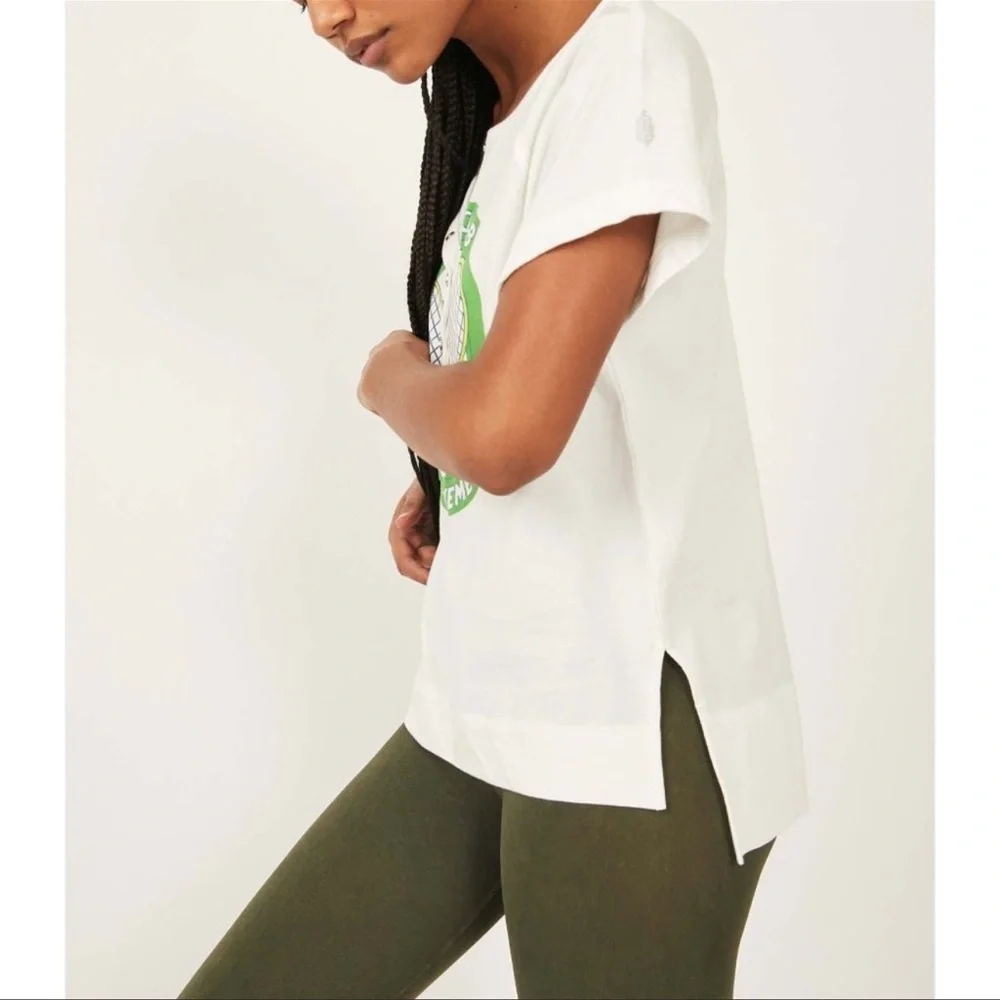NWT Free People Inhale Henley Graphic Tee* - Picture 8 of 10